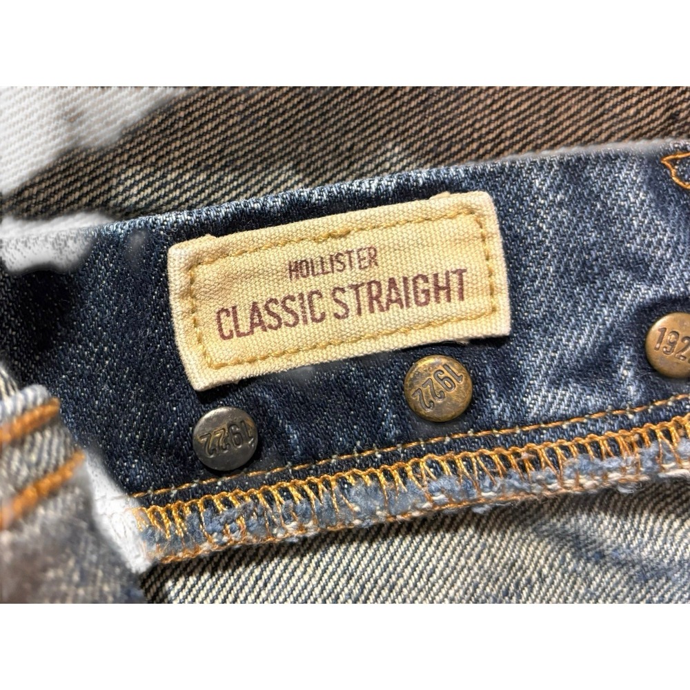 Hollister Classic Straight‎ Leg Button Fly Jeans  Men's Size 32x30 100% Cotton - Picture 13 of 15